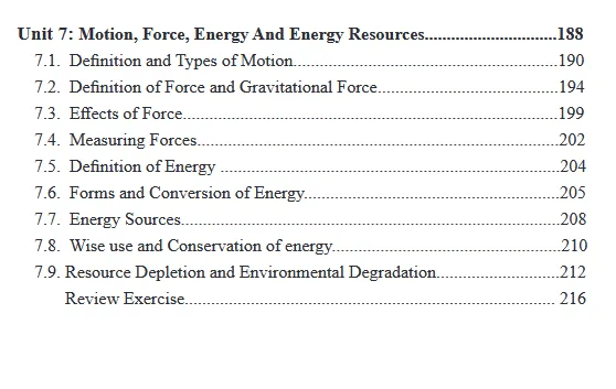 Download Ethiopian new Curriculum grade 7 general science Student Textbook PDF